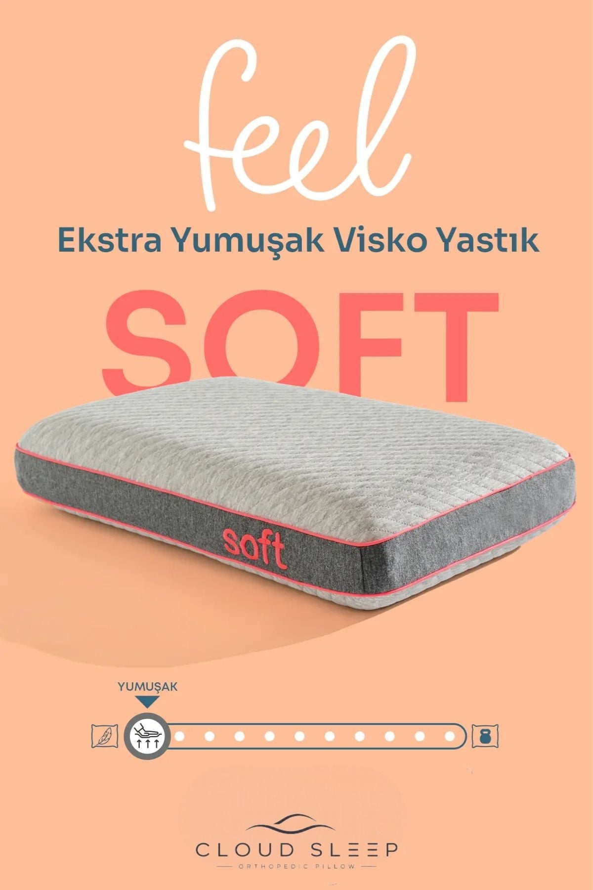 Feel Soft Visko Yastık – Ekstra Yumuşak Visco Ortopedik Yastık