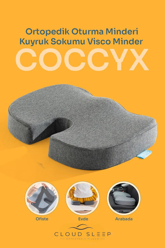 COCCYX Ortopedik Visco Oturma Minderi Kuyruk Sokumu Visko Minder