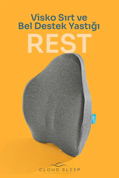 REST Ortopedik Visco Sırt ve Bel Destek Yastığı Bel Destek Minderi