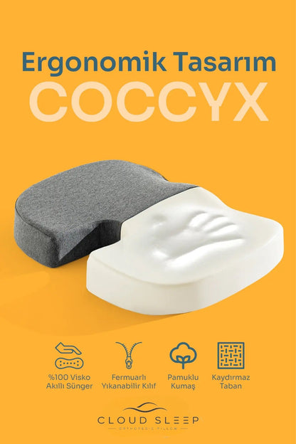 COCCYX Ortopedik Visco Oturma Minderi Kuyruk Sokumu Visko Minder