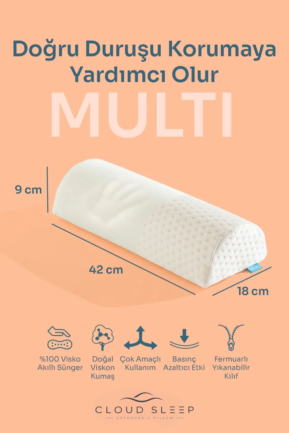 MULTI Çok Amaçlı Visco Yastık Ortopedik Yastık Diz Yastığı