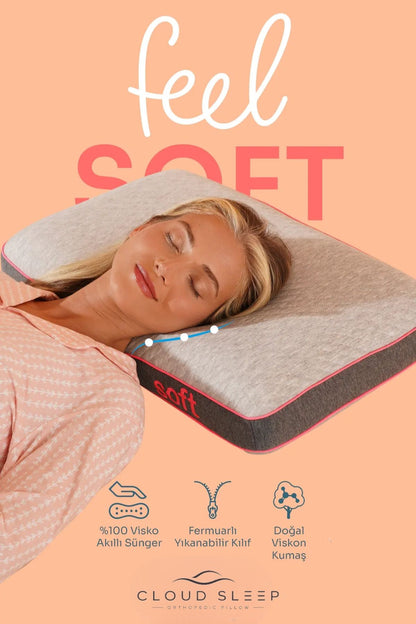 Feel Soft Visko Yastık – Ekstra Yumuşak Visco Ortopedik Yastık