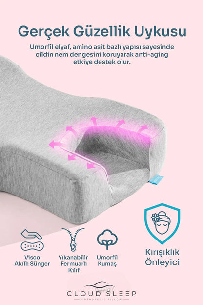 Venüs Kırışıklık Önleyici Güzellik Yastığı – Ortopedik Visco Beauty Yastık