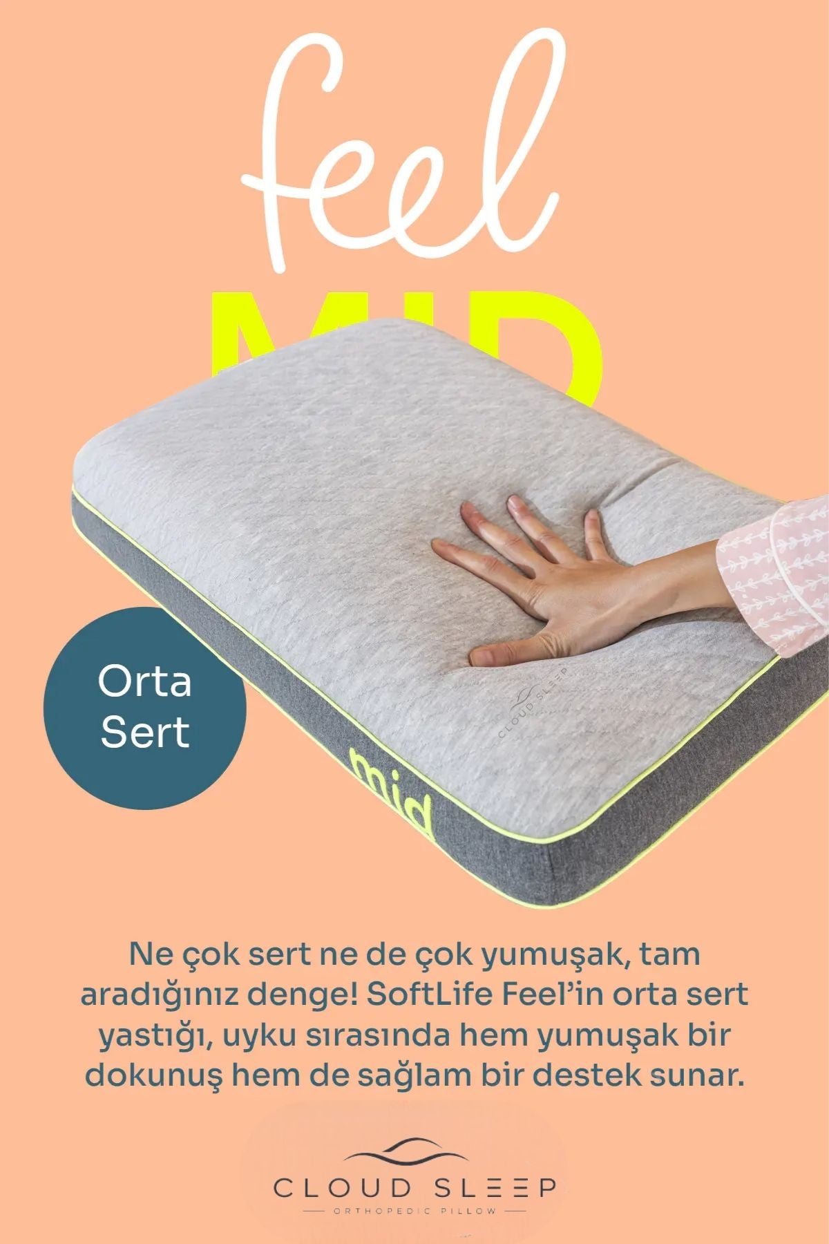 Feel Mid Visko Yastık – Orta Sert Visco Ortopedik Yastık