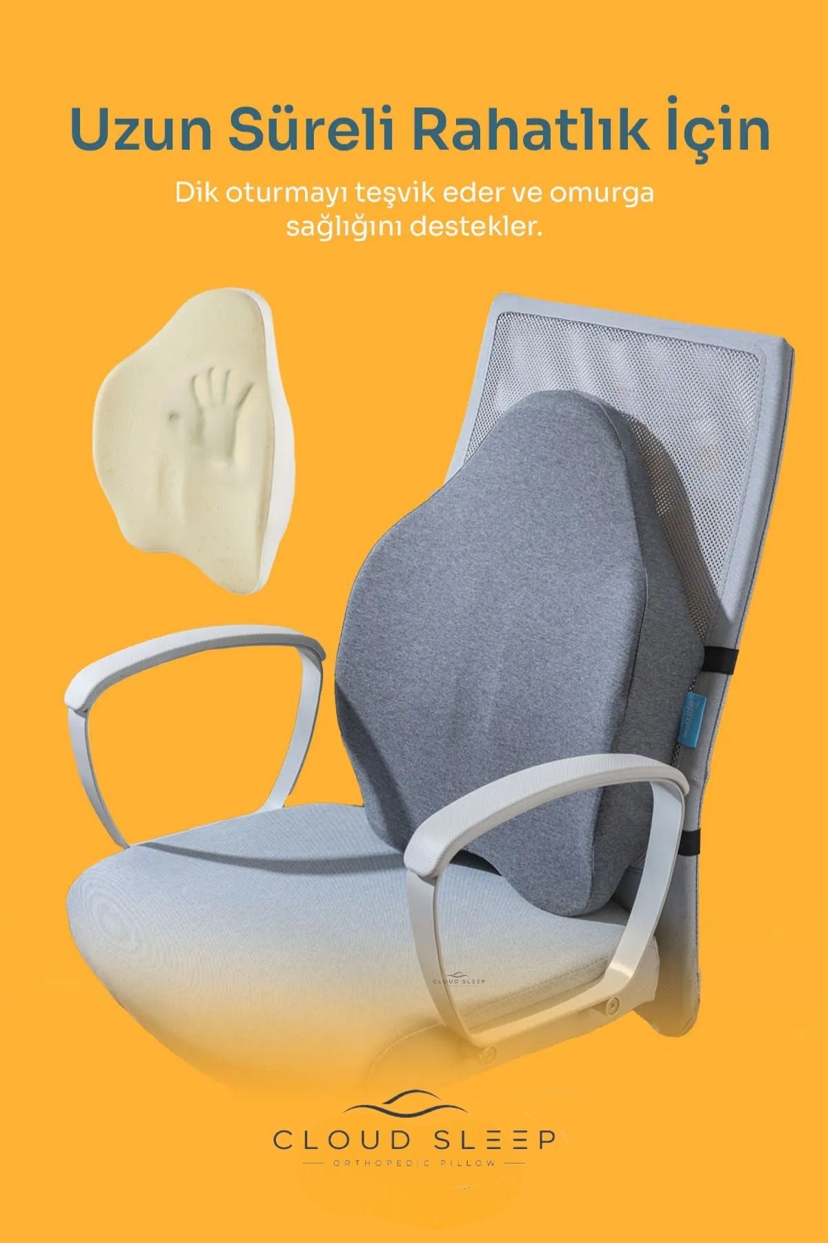 REST Ortopedik Visco Sırt ve Bel Destek Yastığı Bel Destek Minderi
