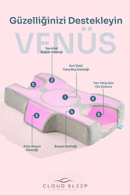 Venüs Kırışıklık Önleyici Güzellik Yastığı – Ortopedik Visco Beauty Yastık