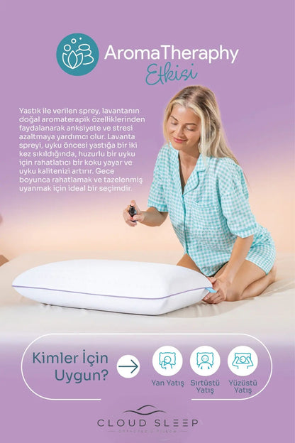 Aroma Terapi Lavanta Visco Yastık Ve Yastık Spreyi
