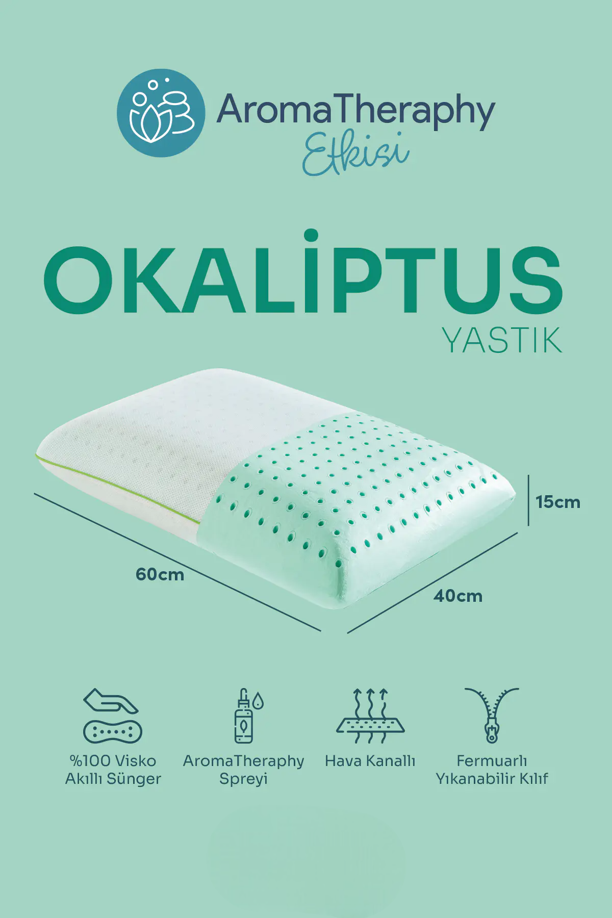 Aroma Terapi Okaliptüs Visco Yastık Ve Yastık Spreyi