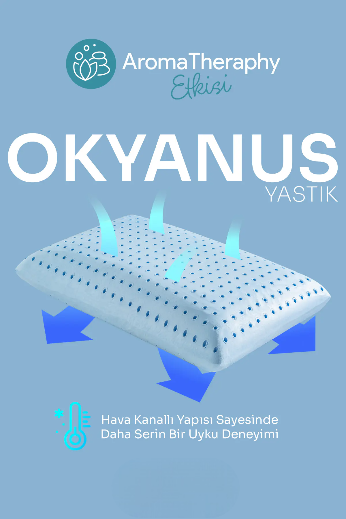 Aroma Terapi Okyanus Esintisi Visco Yastık Ve Yastık Spreyi