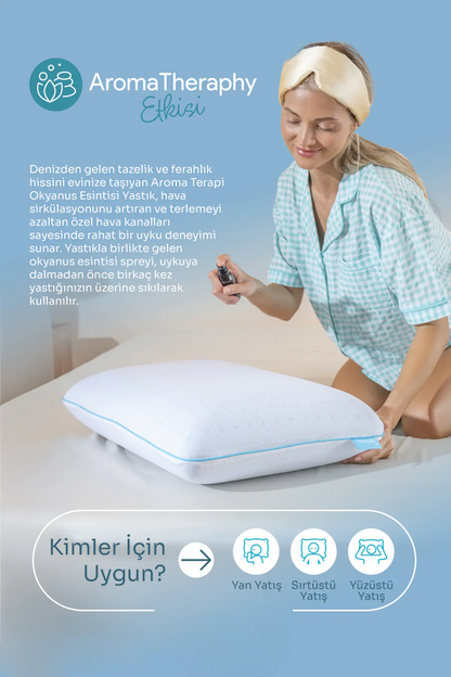 Aroma Terapi Okyanus Esintisi Visco Yastık Ve Yastık Spreyi